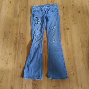 American Eagle Outfitters Light Blue Flare Jeans. Girls size 0
